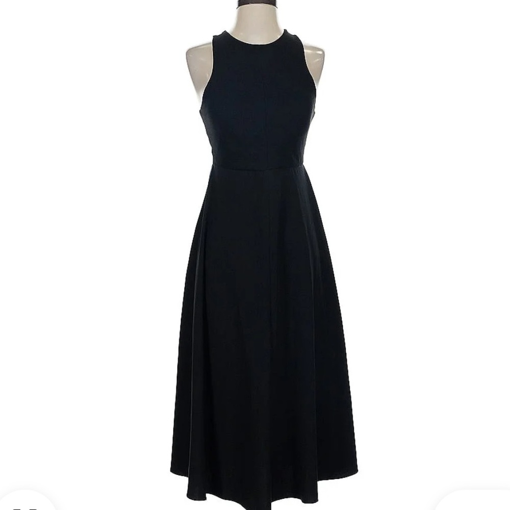Athleta Black Midi Dress Open Back